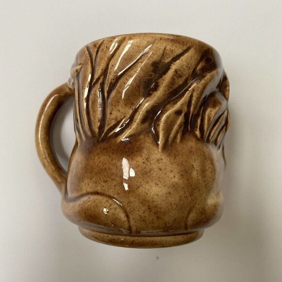 Vintage Lion Mug Cup Ceramic Coffee Tea Brown - Picture 5 of 9